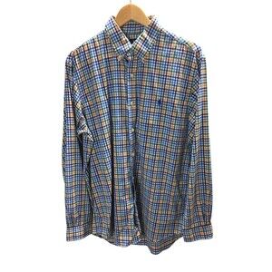 Ralph Lauren Shirt Men's Size Large Blue Plaid Classic Fit Performance